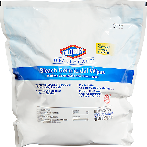 Clorox Healthcare Bleach Germicidal Wipes-Terminal Refill