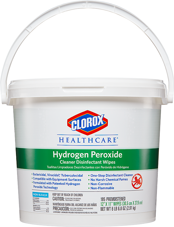 Clorox Hydrogen Peroxide Disinfectant Wipes-Tub
