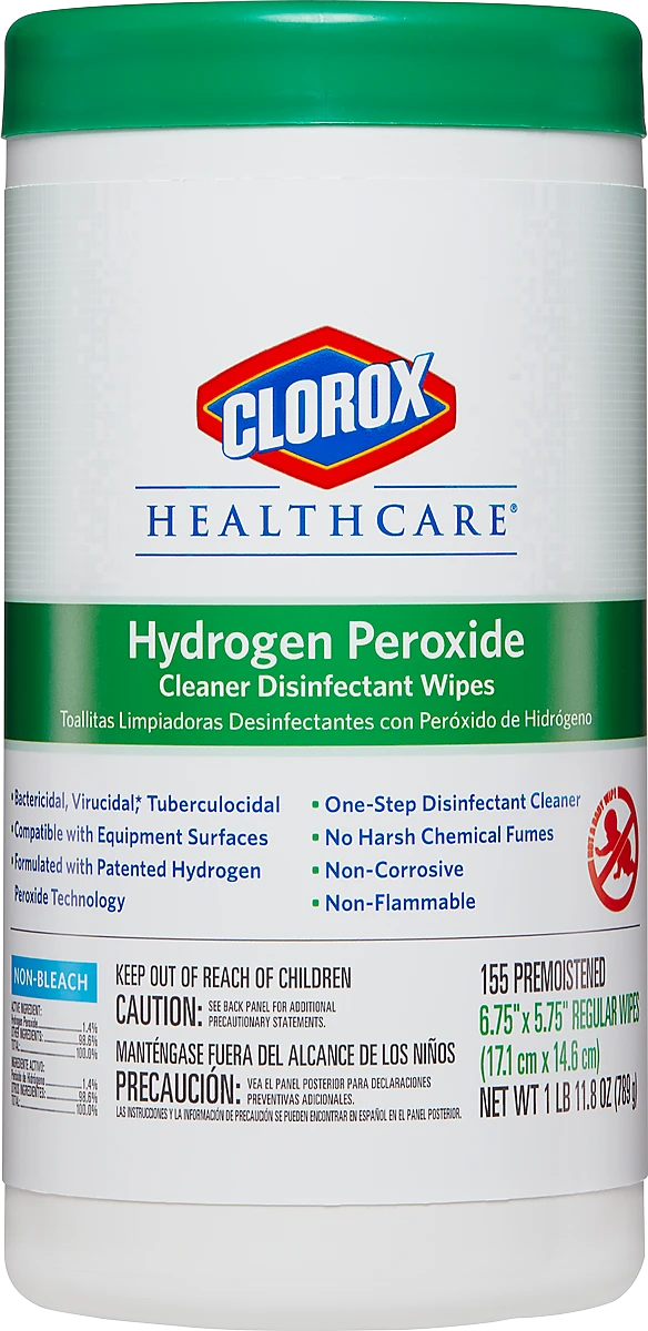 Clorox Hydrogen Peroxide Disinfectant Wipes-6x5
