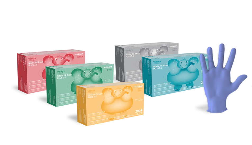 Nitrile Exam Gloves Powder Free Plus 3.5
