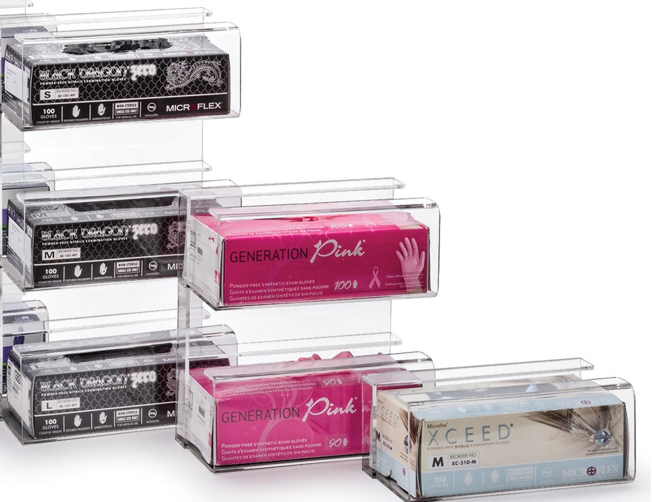 Omnimed Acrylic Top Open Glove Box Holder