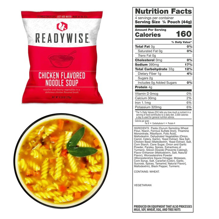 Freeze Dried Emergency Food Supply 120 Serving