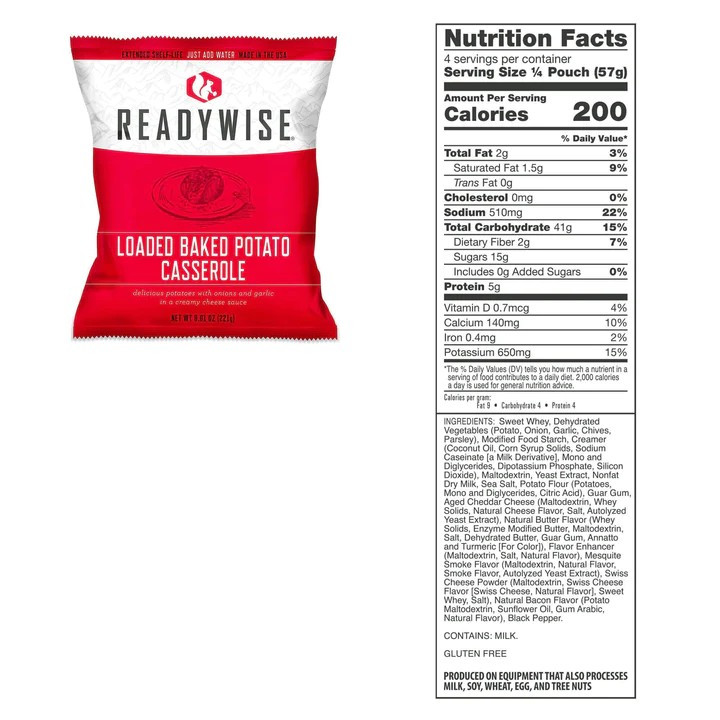 Freeze Dried Emergency Food Supply 120 Serving