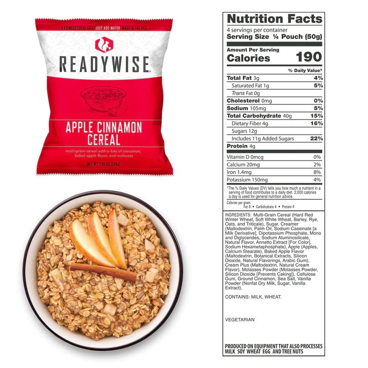 Freeze Dried Emergency Food Long Term Supply 4320 Servings