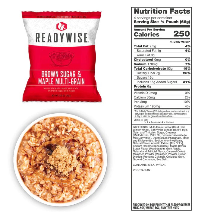 Freeze Dried Emergency Food Long Term Supply 4320 Servings