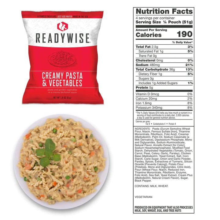 Freeze Dried Emergency Food Long Term Supply 4320 Servings