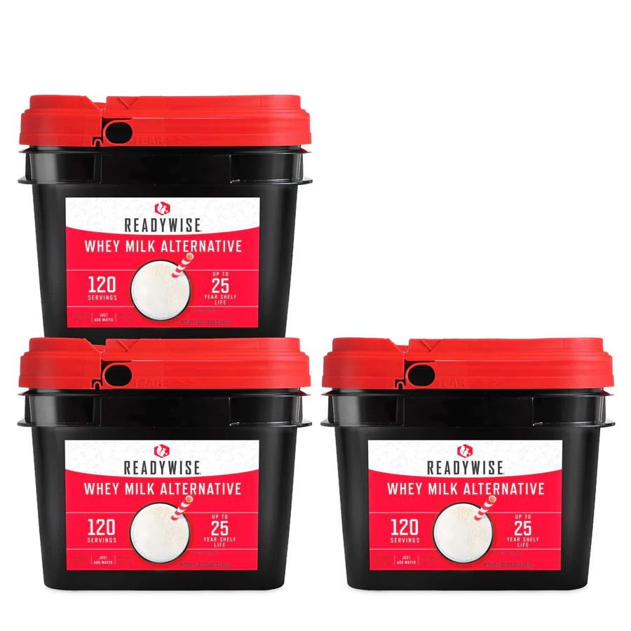 Emergency Long-Term Powdered Whey Milk 360 Serving Bucket
