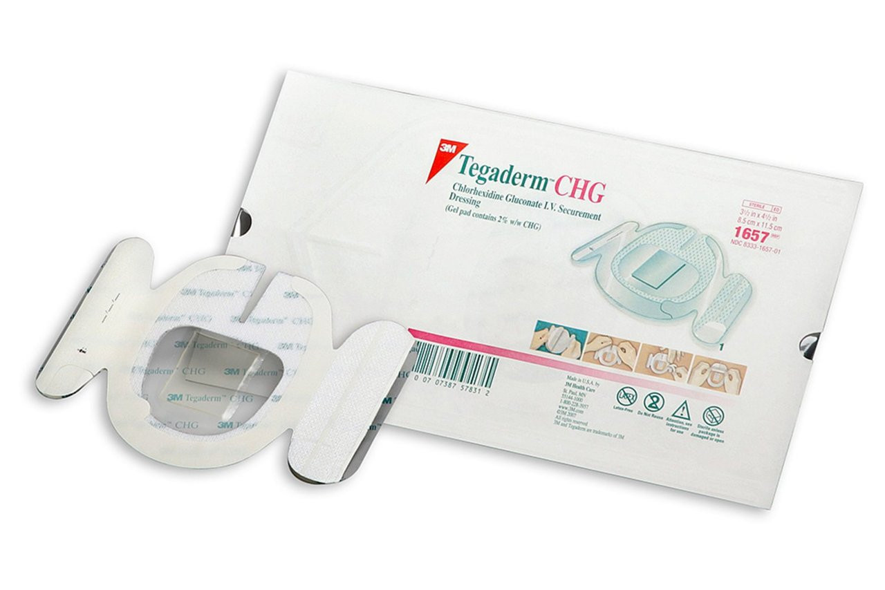 3M Tegaderm CHG Transparent Film IV Securement Dressing - USA