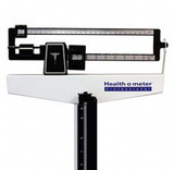Health O Meter Physician Mechanical Scale Height Rod Wheels in Pounds