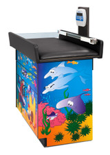 Pedatric Exam Room Scale Table and Cabinet Ocean Commotion