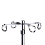 IV Pole 5 Leg Nylon Base 4-Hook Economy