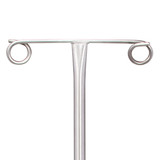 IV Pole 4 Leg Base 2-Hook Welded Top Economy Stainless Steel