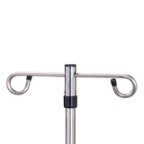 IV Pole 5 Leg Base 2-Hook Stainless Steel