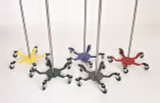 Stainless Steel IV Pole with Five Leg Spider Base