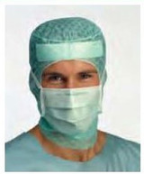 Surgical Mask Anti-Fog Mask with Ties Green