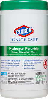 Clorox Hydrogen Peroxide Disinfectant Wipes-6x9