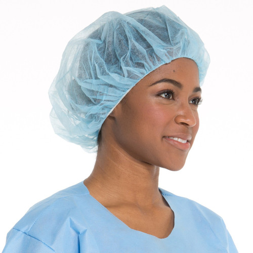 Halyard Health Bouffant Caps-Blue