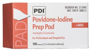 PDI PVP Povidone Iodine Prep Pads