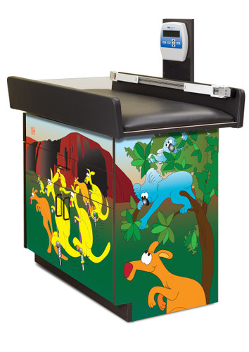 Pedatric Exam Room Scale Table and Cabinet Kangaroo Country