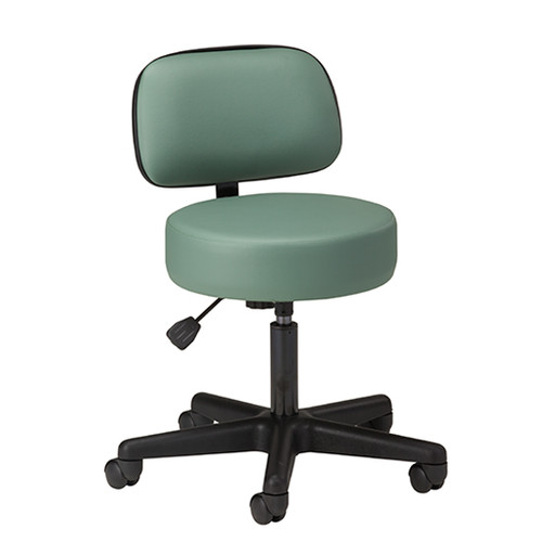 5-Leg Stool with Backrest and Wheels Pneumatic Lift