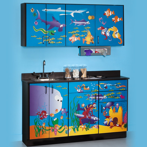 Pediatric Exam Room Ocean Commotion Cabinets