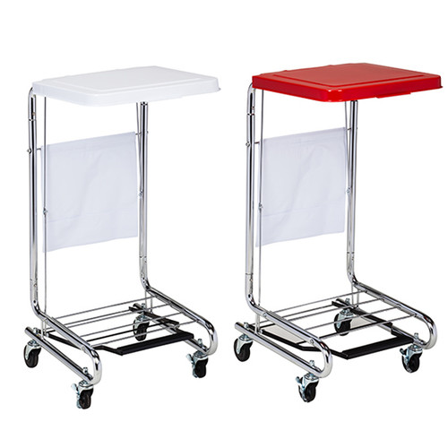 Mobile Hamper Square Tilt-Lid White