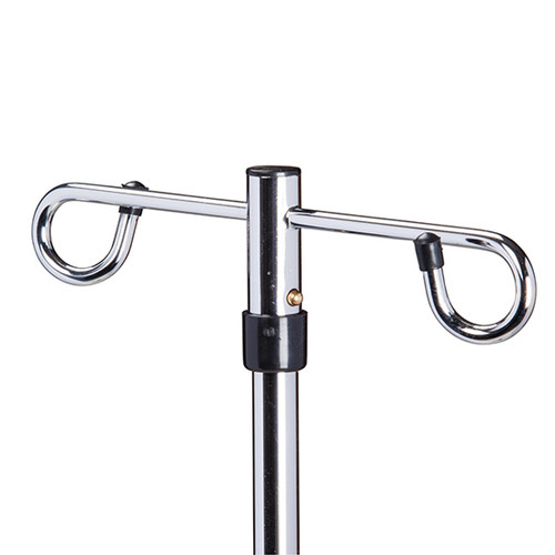 IV Pole 2-Hook 4 Leg Heavy Base