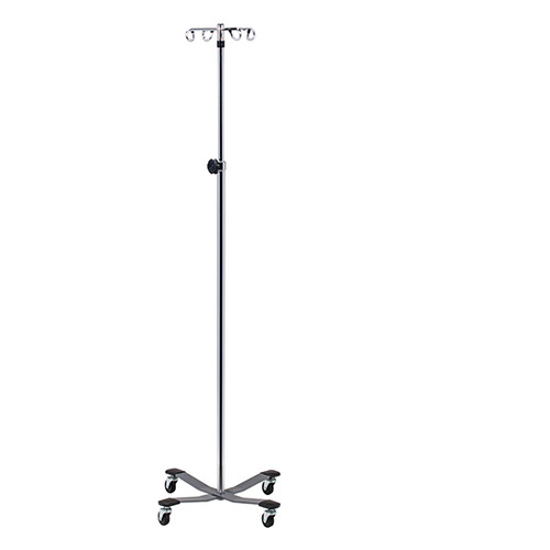 IV Pole 4-Hook 4 Leg Heavy Base