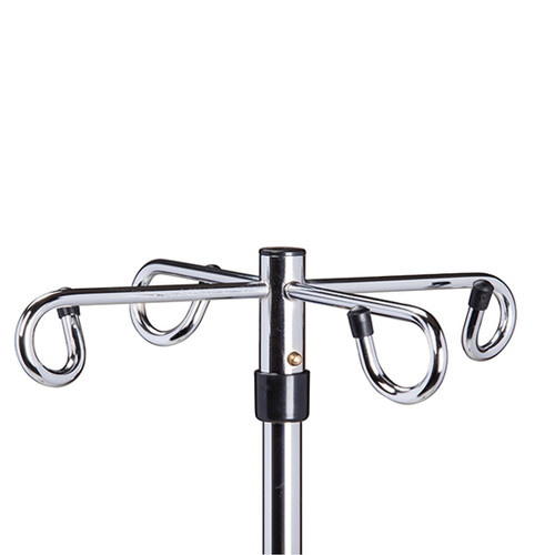 IV Pole/Infusion Pump Stand 6 Leg Heavy Base 4-Hook
