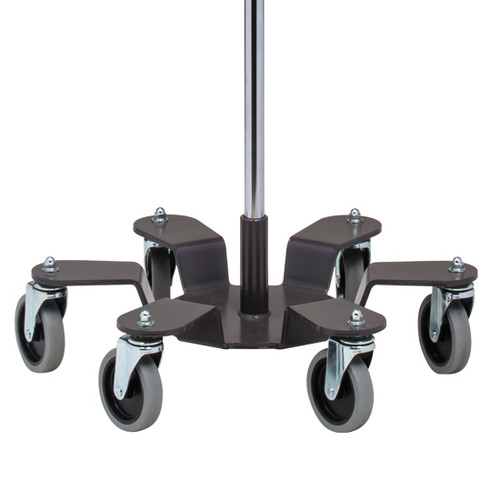IV Pole/Infusion Pump Stand 6 Leg Heavy Base 4-Hook