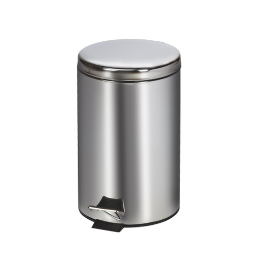 Round Waste Can 13 Quart-3.25 Gallons Stainless Steel
