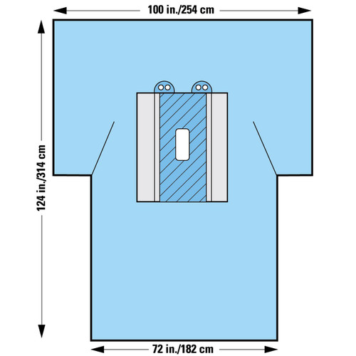 Halyard Health Laparotomy Surgical Drapes with Pouches
