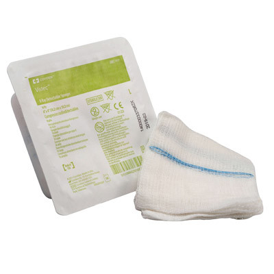 Covidien Vistec X-Ray Detectable Sponges 4" x 4" 16 Ply Sterile 7317