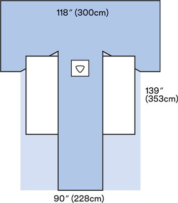 3M Steri-Drape Adhesive Split Sheet, 9055, 300 cm x 353 cm