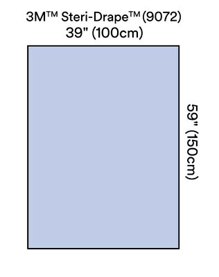 3M Steri-Drape Back Table Cover, 9072, 39 in x 59 in