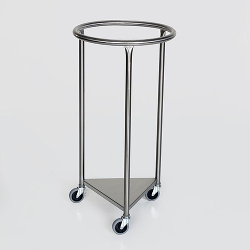Round Laundry Hamper-Stainless Steel