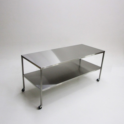 Instrument Table With Shelf-Stainless Steel, Large