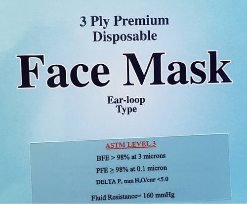 Medical Grade Face Mask ASTM Level 3 AML3P