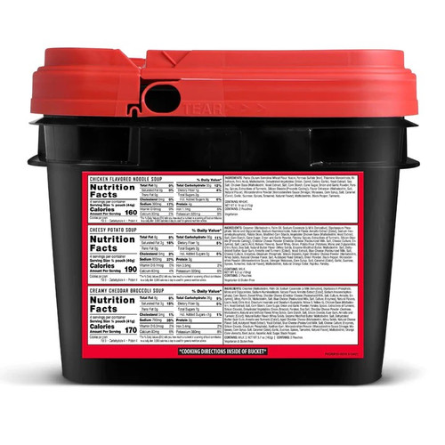 Freeze Dried Emergency Soup Bucket - 48 Servings