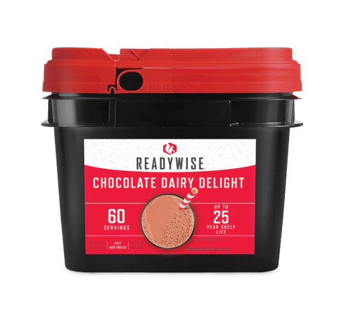 Emergency Long-Term Powdered Whey Chocolate Milk 60 Serving Bucket