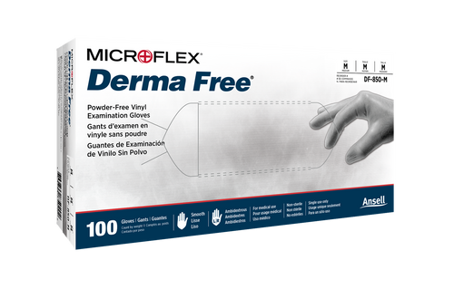 ANSELL MICROFLEX DERMA FREE POWDER-FREE VINYL EXAM GLOVES