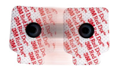 3M Red Dot Repositionable Monitoring Electrode 5 Per Bag 2660-5, Radiolucent, Soft cloth