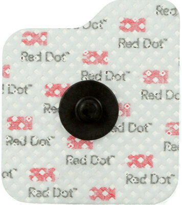 3M Red Dot Repositionable Monitoring Electrode 5 Per Bag 2660-5, Radiolucent, Soft cloth