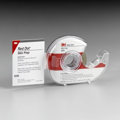 3M Red Dot Trace Prep Electrode Skin Prep 2236 Roll with Dispenser