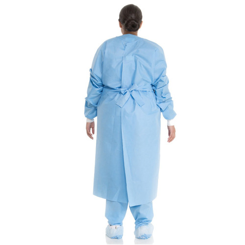 Halyard Health Procedure Gowns with Knit Cuffs in Blue