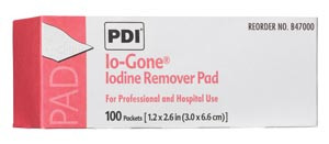 PDI IO-Gone Iodine Remover Pads