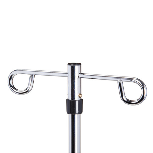 IV Pole 5 Leg Nylon Base 2-Hook Economy