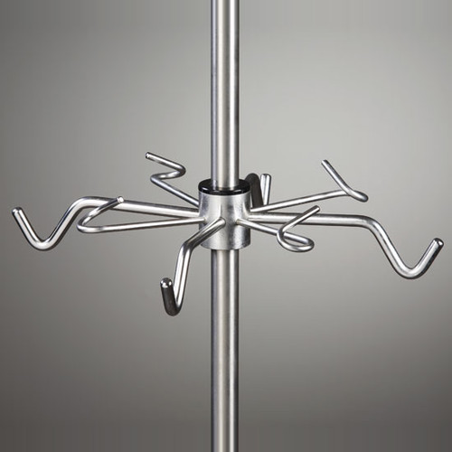 IV Pole Single Ram's Horn Accessory Hook