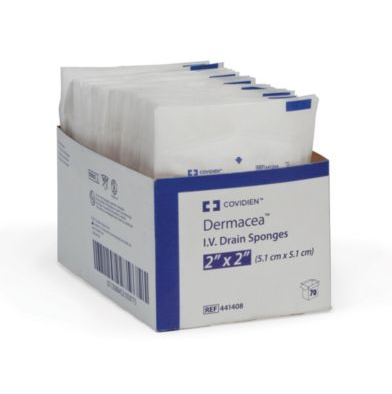 Dermacea Drain Sponges 4"x4" Non-Woven Sterile 2s