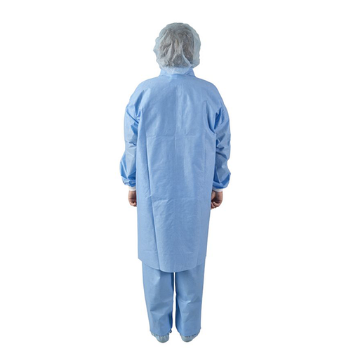Halyard Health Universal Precautions Lab Coat in Blue - Back